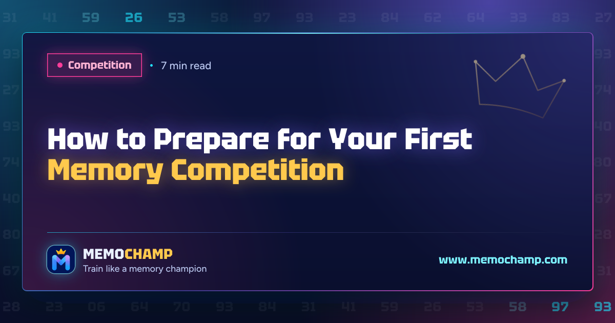Cover image for How to Prepare for Your First Memory Competition